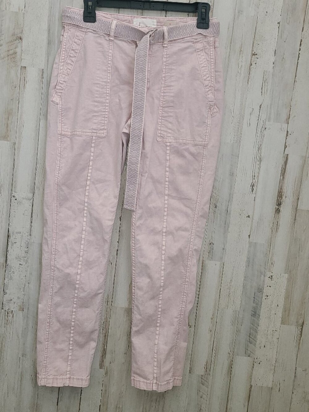 EUC Anthropologie size 27 The Wanderer Belted Chino Stretch cotton Pants